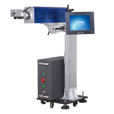 MRJ-Laser proizvaja avtomatizirani PLC-upravljani s 30W CO2 laserskim označevanjem za steklenice s hrano in drogami .